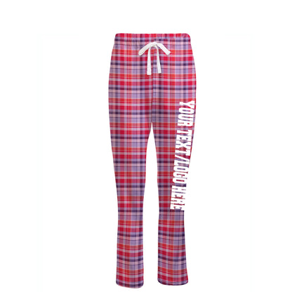 Boxercraft Ladies Henley Flannel Pants Pink Harmony Flannel Pants with Custom Text/Logo