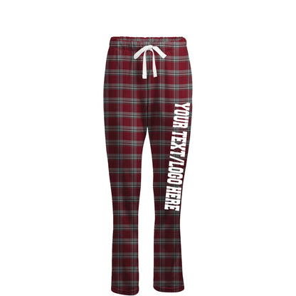 Boxercraft Ladies Henley Flannel Pants Red McIntosh Flannel Pants with Custom Text/Logo
