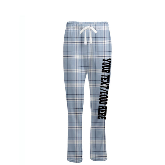 Boxercraft Ladies Henley Flannel Pants Sky Blue Flannel Pants with Custom Text/Logo