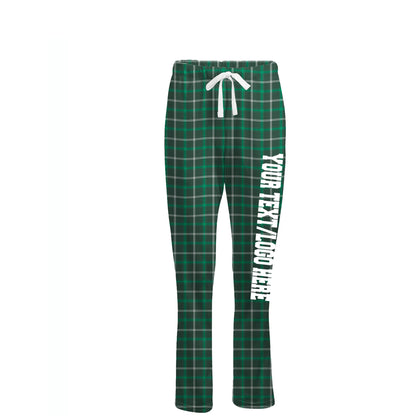 Boxercraft Ladies Henley Flannel Pants Varsity Green Flannel Pants with Custom Text/Logo