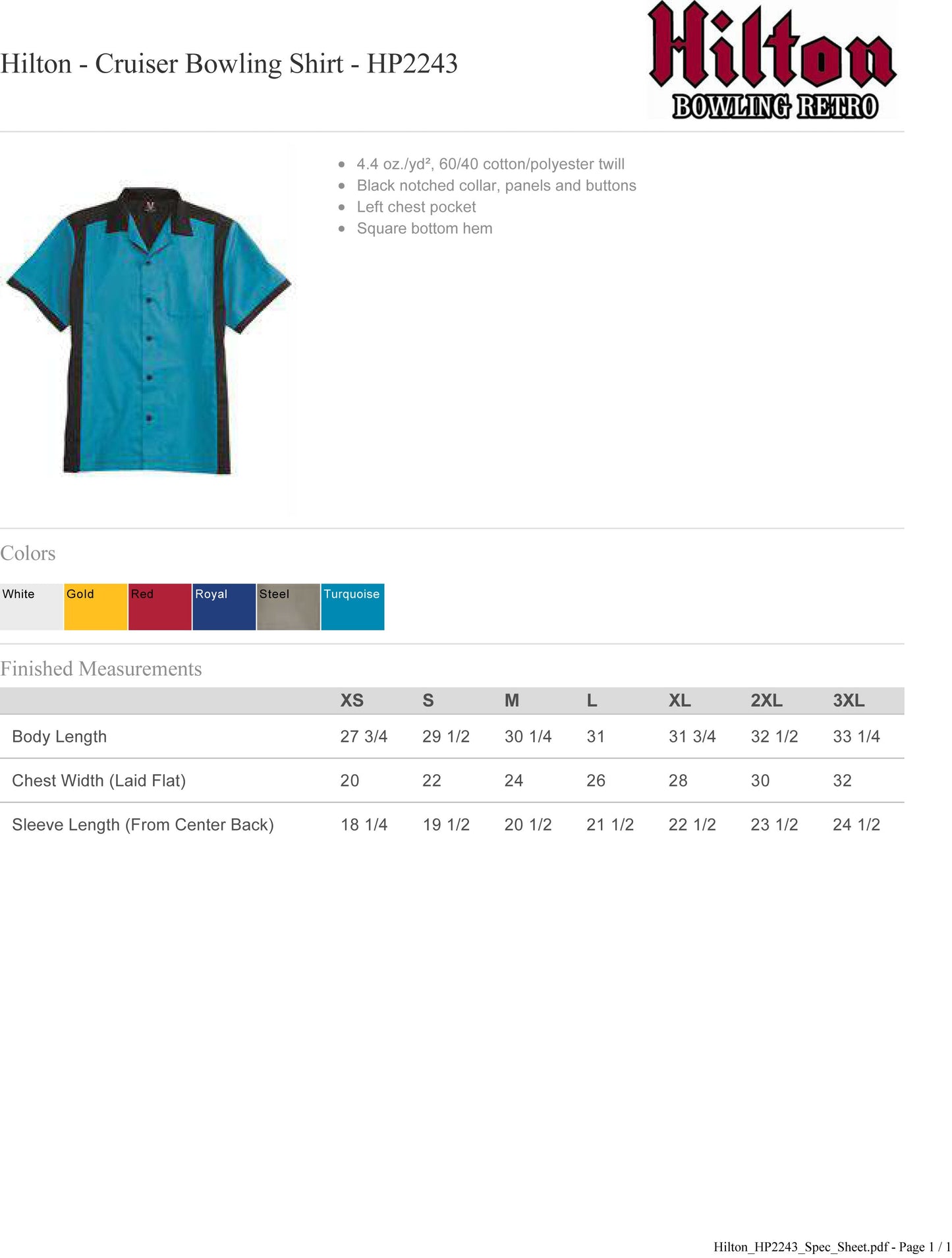 Hilton HP2243 Bowling Shirt Red Custom Text or Design